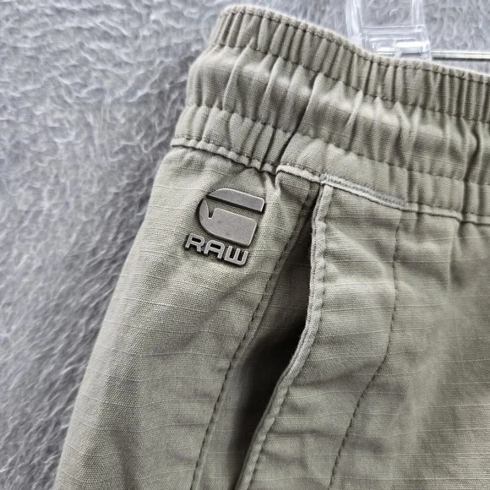 G-Star Raw Men Shorts‎ 36 Green Cargo SPORT TRAINER SHORT Logo READ